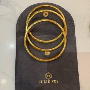 Julie Vos Gold Textured Bangles